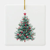 Red Green Christmas Santa Claus Keramikornament (Rückseite)