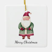 Red Green Christmas Santa Claus Keramikornament (Vorderseite)