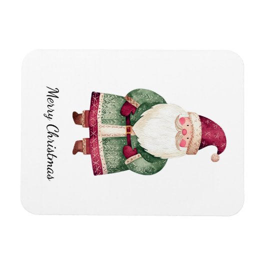 Red Green Christmas Santa Claus Magnet (Horizontal)