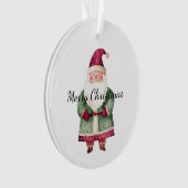 Red Green Christmas Santa Claus Ornament (Vorderseite)