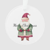 Red Green Christmas Santa Claus Ornament (Vorderseite)
