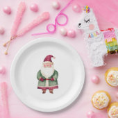 Red Green Christmas Santa Claus Pappteller (Party)