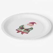 Red Green Christmas Santa Claus Pappteller (Schrägansicht)