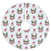Red Green Christmas Santa Claus Polyester Weihnachtsbaumdecke (Vorderseite)