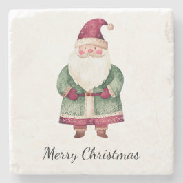 Red Green Christmas Santa Claus Steinuntersetzer