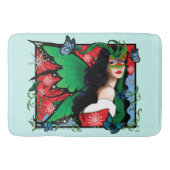 Red Green Christmas Solstice Fairy Badematte (Vorderseite)