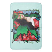 Red Green Christmas Solstice Fairy Badematte (Vorderseite Vertikal)