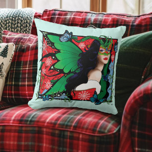 Red Green Christmas Solstice Fairy Kissen