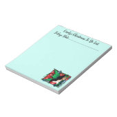 Red Green Christmas Solstice Fairy Notizblock (Rotiert)