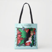 Red Green Christmas Solstice Fairy Tasche (Vorderseite)