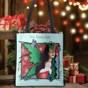 Red Green Christmas Solstice Fairy Tasche