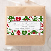 Red & Green Christmas Tree Gingerbread Man Pattern (Insitu)