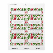 Red & Green Christmas Tree Gingerbread Man Pattern (Vorne)