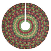 Red Green Christmas Tree Skirt Polyester Weihnachtsbaumdecke (Vorderseite)