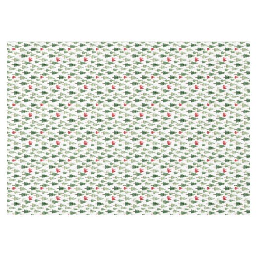 Red Green Christmas Trees Tischdecke (Vorderseite (Horizontal))