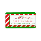 Red Green ChristmasReturn-Adresse Adressaufkleber (Vorne)
