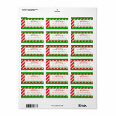Red Green ChristmasReturn-Adresse Adressaufkleber (Vorne)