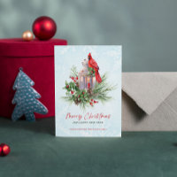 Red Green Classic Kardinal Bird Frohe Weihnachten