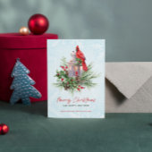 Red Green Classic Kardinal Bird Frohe Weihnachten Einladung