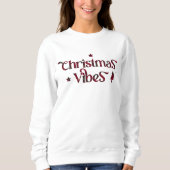Red & Green Classic Kariert "Christmas Vibes" Sweatshirt (Vorderseite)