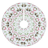 Red Green Classic Weihnachtsmuster Polyester Weihnachtsbaumdecke (Vorderseite)