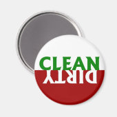 Red Green Clean Dirty Geschirrspüler Magnet (Vorderseite/Rückseite)
