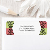 Red Green Colorful Deko Address Labels (Insitu)