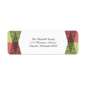 Red Green Colorful Deko Address Labels (Vorne)