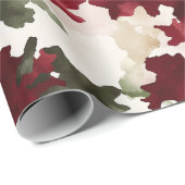 Red Green Cream Camo Geschenkpapier (Rolleneckpunkt)