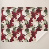 Red Green Cream Camo Sherpadecke (Vorderseite (Horizontal))
