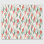 Red Green Cream Mint White Christmas Geschenkpapier (Flach)