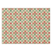 Red Green Cream Rustic Plaid Patchwork Quilt Look Tischdecke (Vorderseite (Horizontal))
