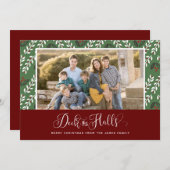 Red Green Deck Die Hallen Weihnachtsfotos Karten (Vorne/Hinten)