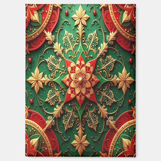 Red Green Decorative Christmas Holiday Magnet (Vorderseite)