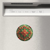 Red Green Decorative Christmas Holiday Magnet (In Situ (Geschirrspüler))