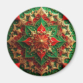 Red Green Decorative Christmas Holiday Magnet (Vorne)