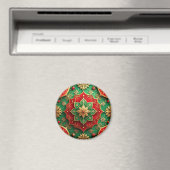 Red Green Decorative Christmas Holiday Magnet (In Situ (Geschirrspüler))