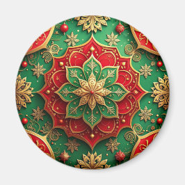 Red Green Decorative Christmas Holiday Magnet