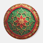 Red Green Decorative Christmas Holiday Magnet (Vorne)