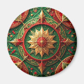 Red Green Decorative Christmas Holiday Magnet (Vorne)