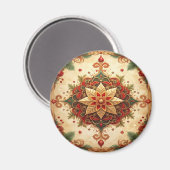 Red Green Decorative Christmas Holiday Magnet (Vorderseite/Rückseite)
