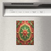 Red Green Decorative Christmas Holiday Magnet (In Situ (Geschirrspüler))