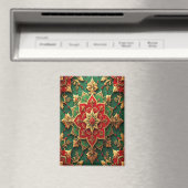 Red Green Decorative Christmas Holiday Magnet (In Situ (Geschirrspüler))