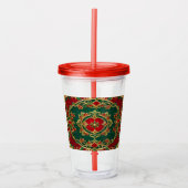 Red Green Decorative Holiday Acrylic Tumbler Acryltrinkbecher (Vorderseite)