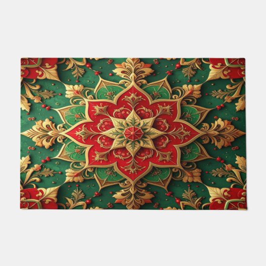 Red Green Decorative Holiday Doormat Fußmatte (Vorderseite)