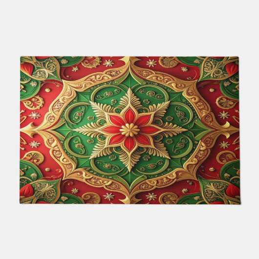 Red Green Decorative Holiday Doormat Fußmatte (Vorderseite)