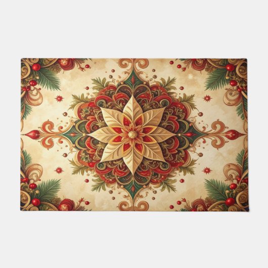 Red Green Decorative Holiday Doormat Fußmatte (Vorderseite)