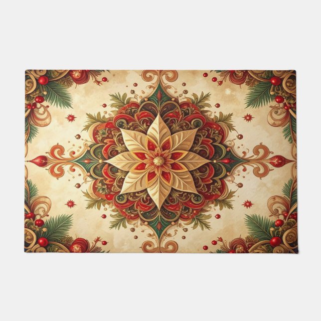 Red Green Decorative Holiday Doormat Fußmatte (Vorderseite)