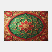 Red Green Decorative Holiday Doormat Fußmatte (Vorderseite)