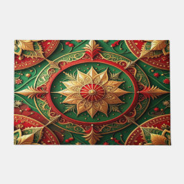 Red Green Decorative Holiday Doormat Fußmatte
